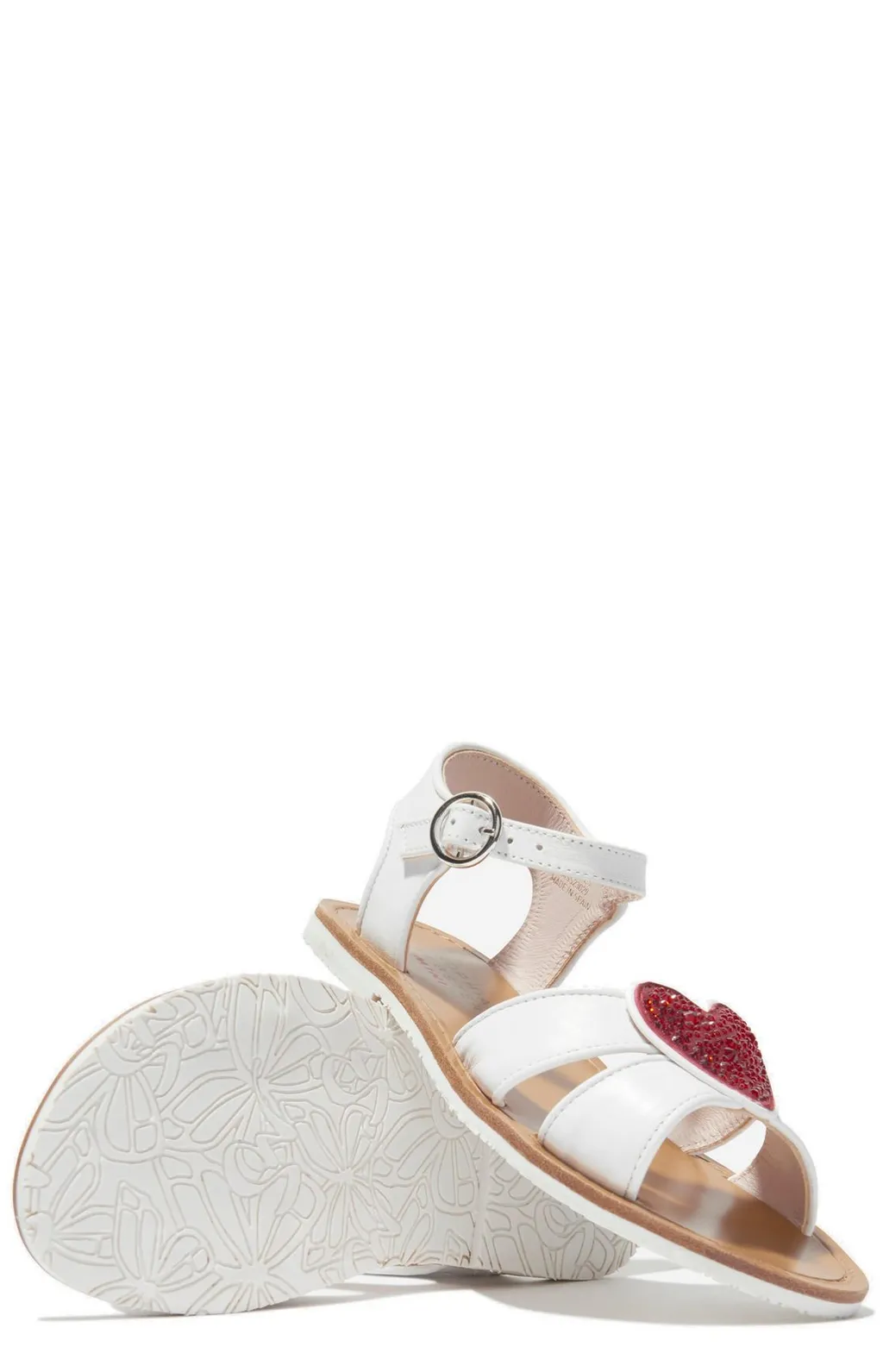 Sophia Webster Mini Heart-Patch Embellished Sandals