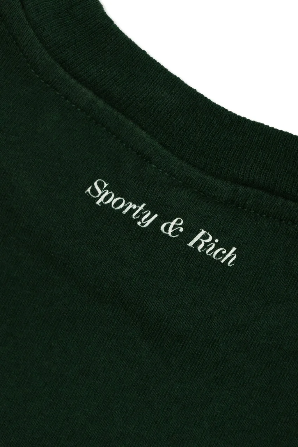 Sporty & Rich Slogan Printed Crewneck T-Shirt