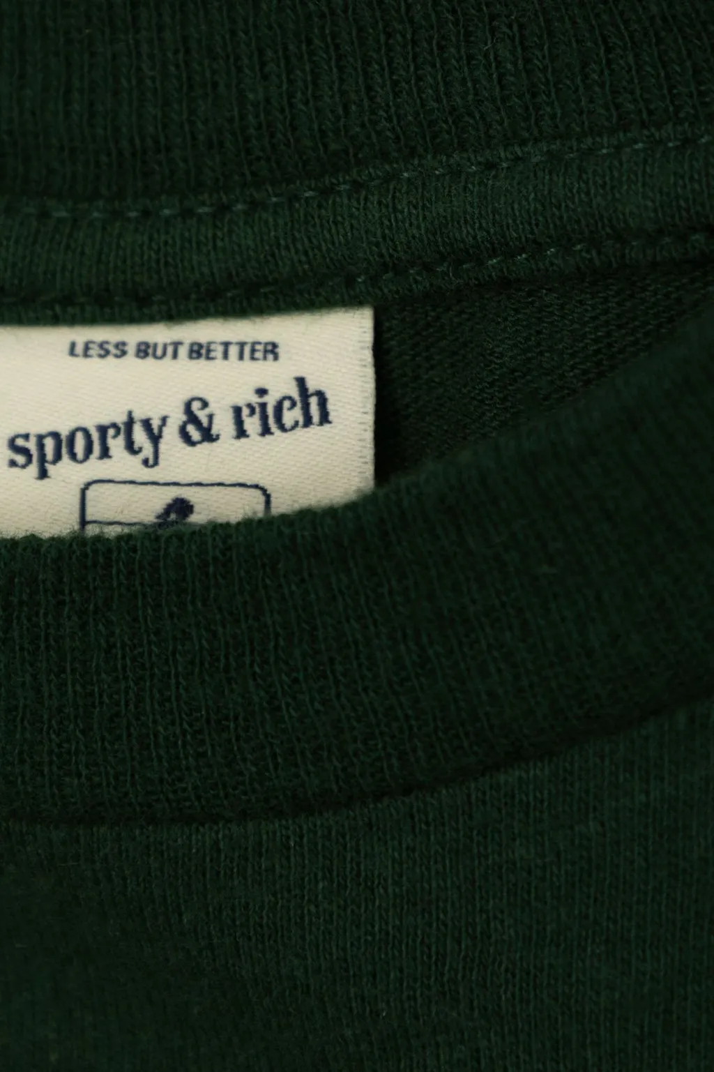 Sporty & Rich Slogan Printed Crewneck T-Shirt