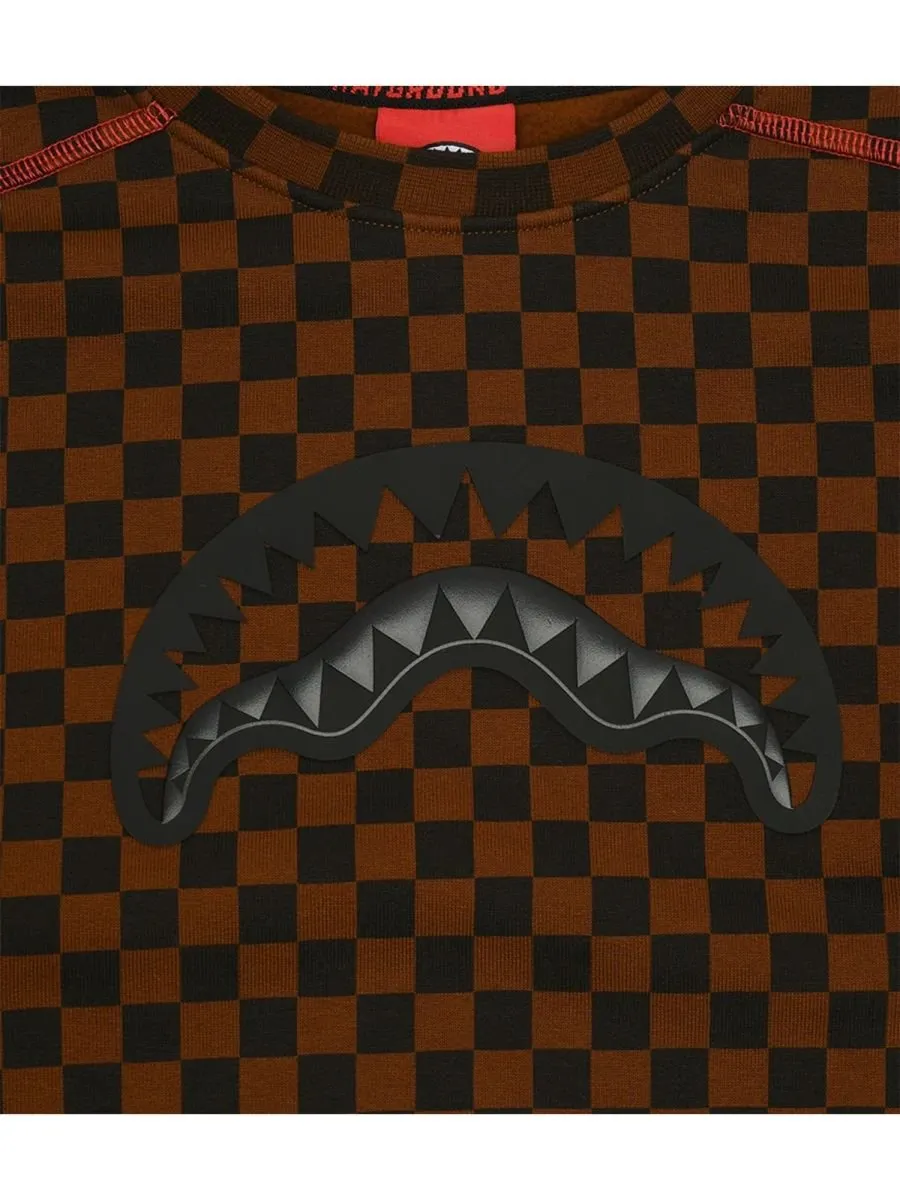 Sprayground Kids Checkered Shark Sweater