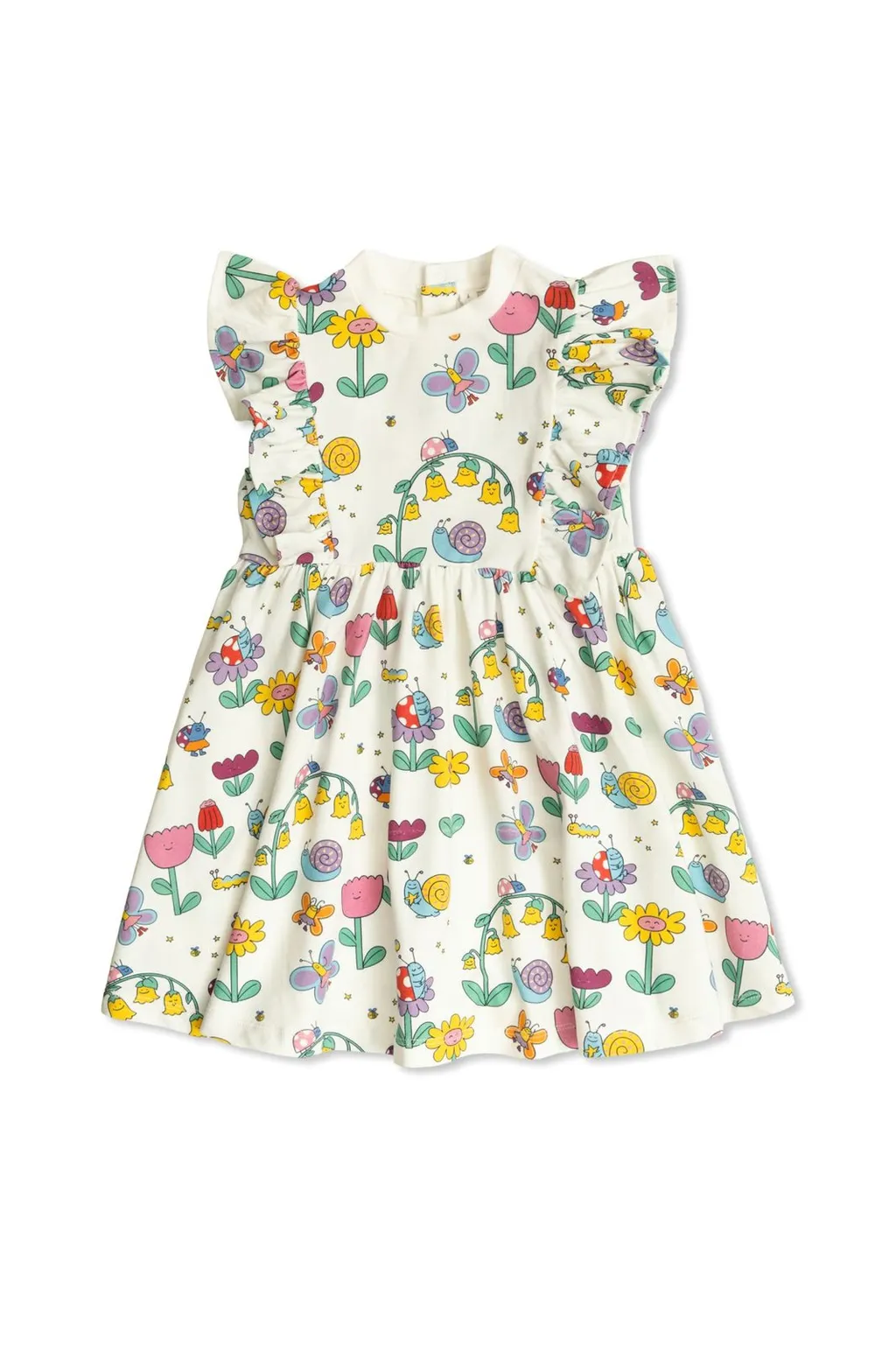 Stella Mccartney Kids Ruffled Detail Floral Printed Dress