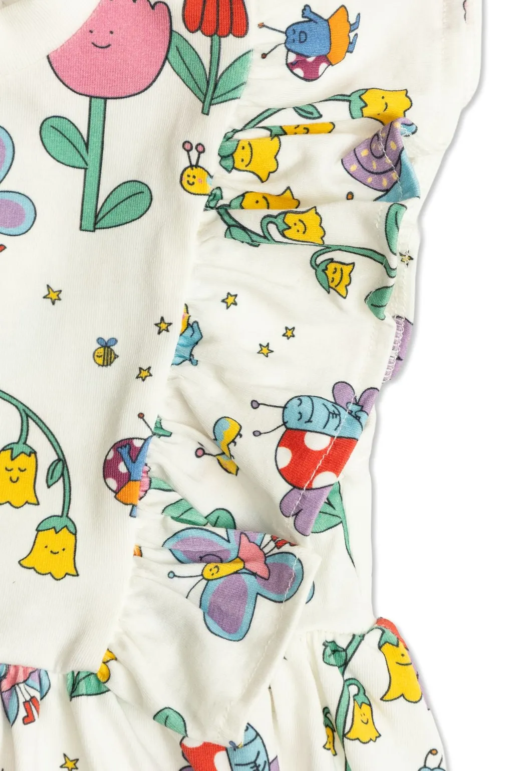 Stella Mccartney Kids Ruffled Detail Floral Printed Dress