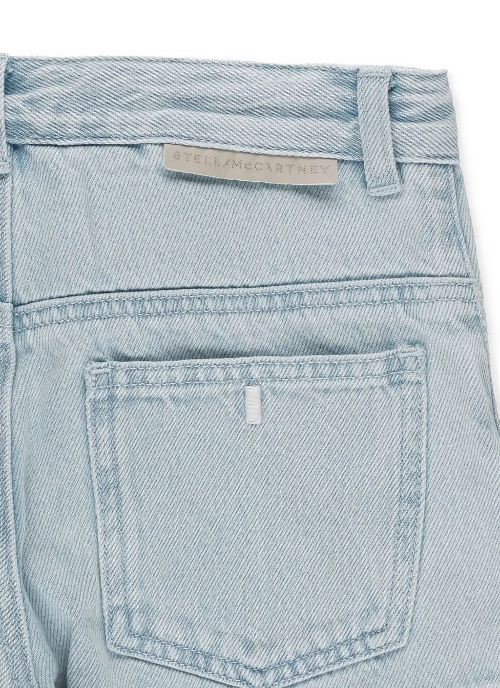 Stella Mccartney Kids Logo Patch Zip Detailed Jeans
