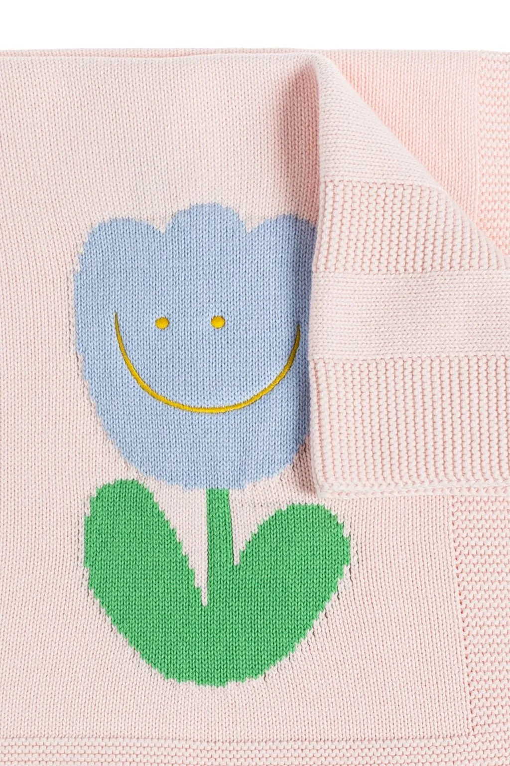 Stella Mccartney Kids Floral Intarsia Knit Blanket