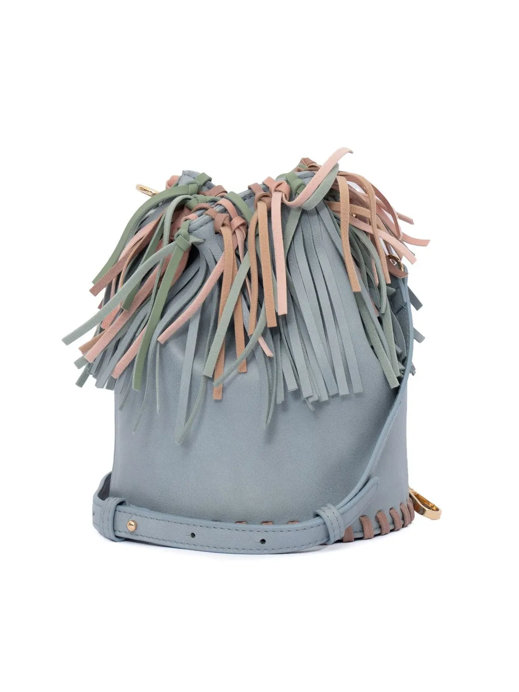 Stella Mccartney Kids Tassel Fringed Drawstring Bucket Bag