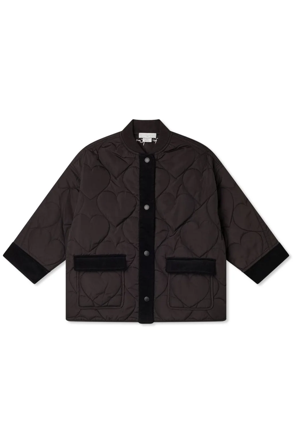 Stella Mccartney Kids Logo Embroidered Heart-Quilted Jacket