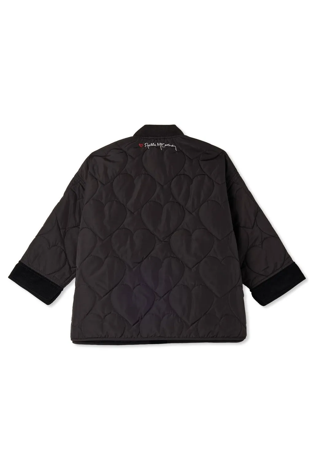 Stella Mccartney Kids Logo Embroidered Heart-Quilted Jacket