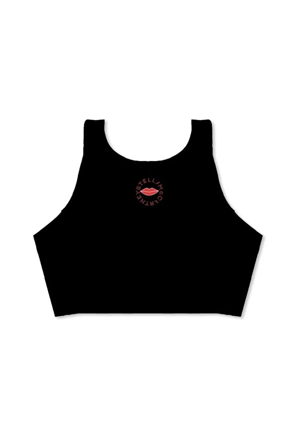 Stella Mccartney Kids Lips-Printed Cropped Sleeveless Top