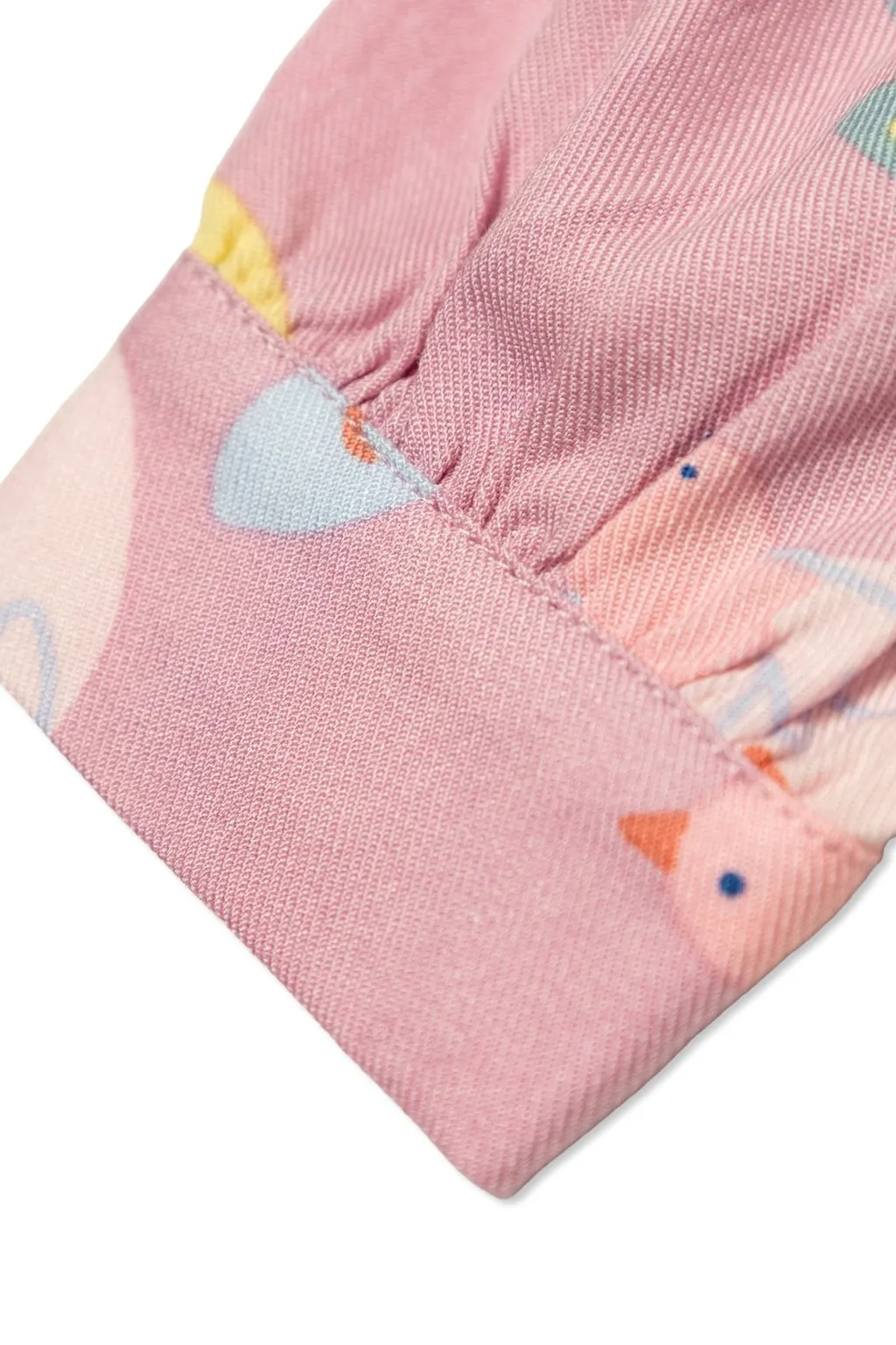 Stella Mccartney Kids Ruffled Bird-Printed Crewneck Blouse