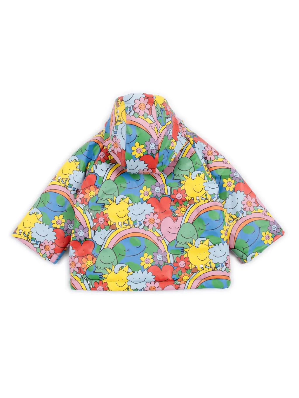 Stella Mccartney Kids Rainbow-Pattern Printed Hooded Raincoat