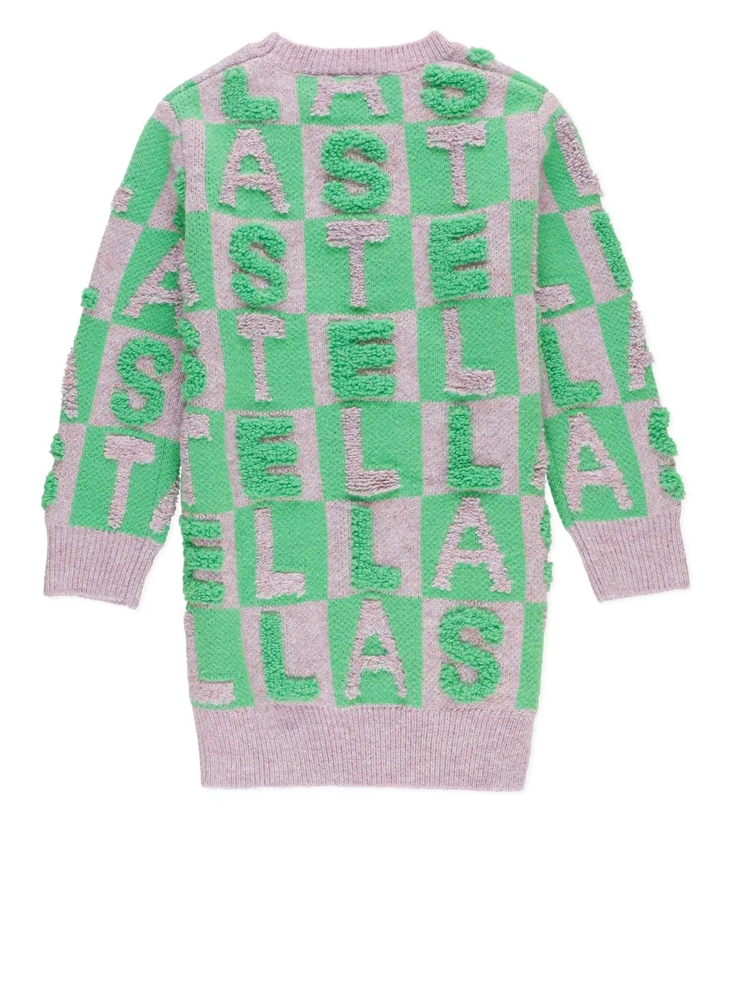 Stella Mccartney Kids Logo Jacquard Crewneck Knitted Dress