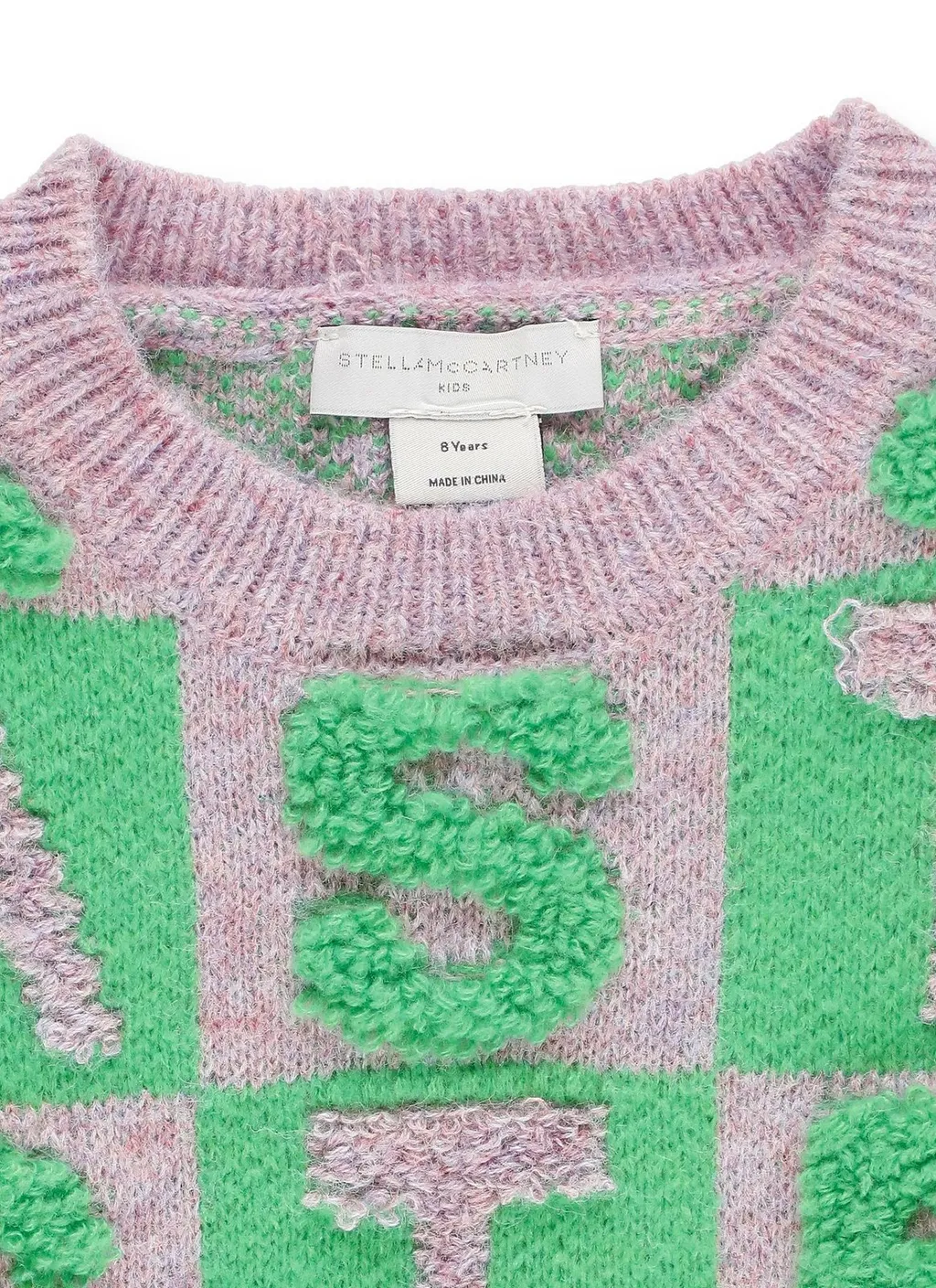 Stella Mccartney Kids Logo Jacquard Crewneck Knitted Dress