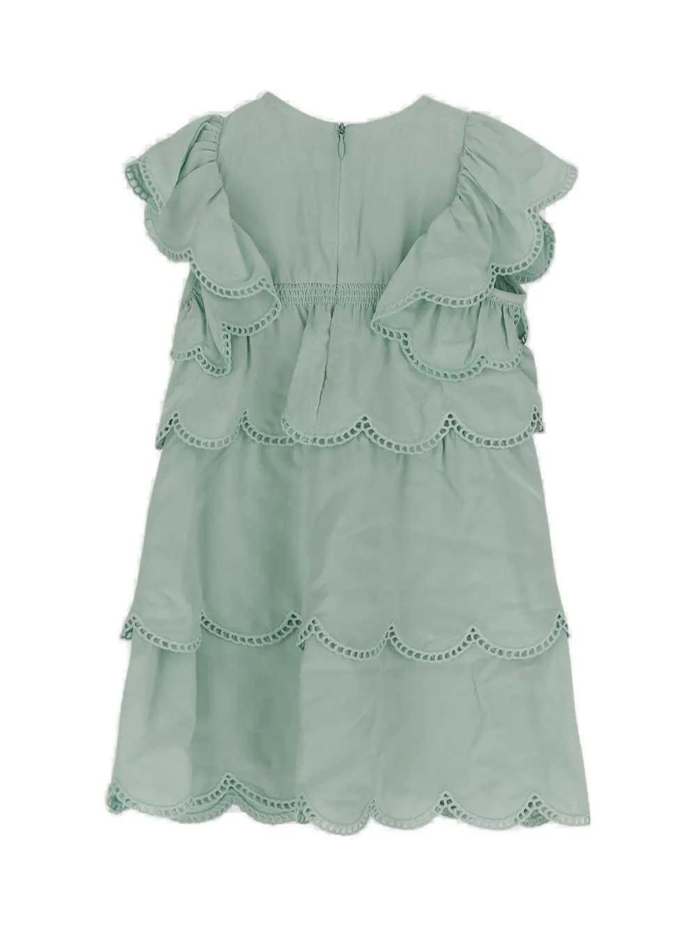 Stella Mccartney Kids Scallop Trim Layered Dress