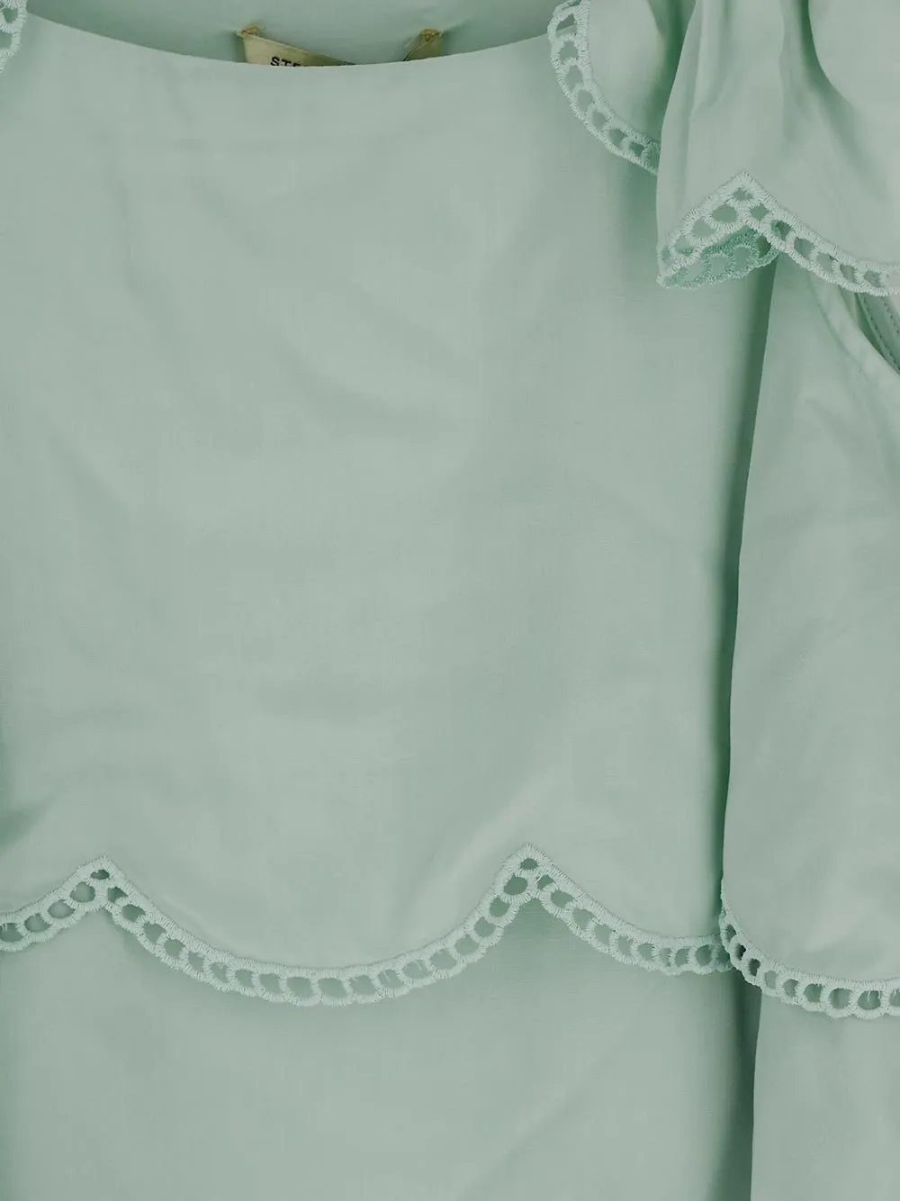 Stella Mccartney Kids Scallop Trim Flared Dress