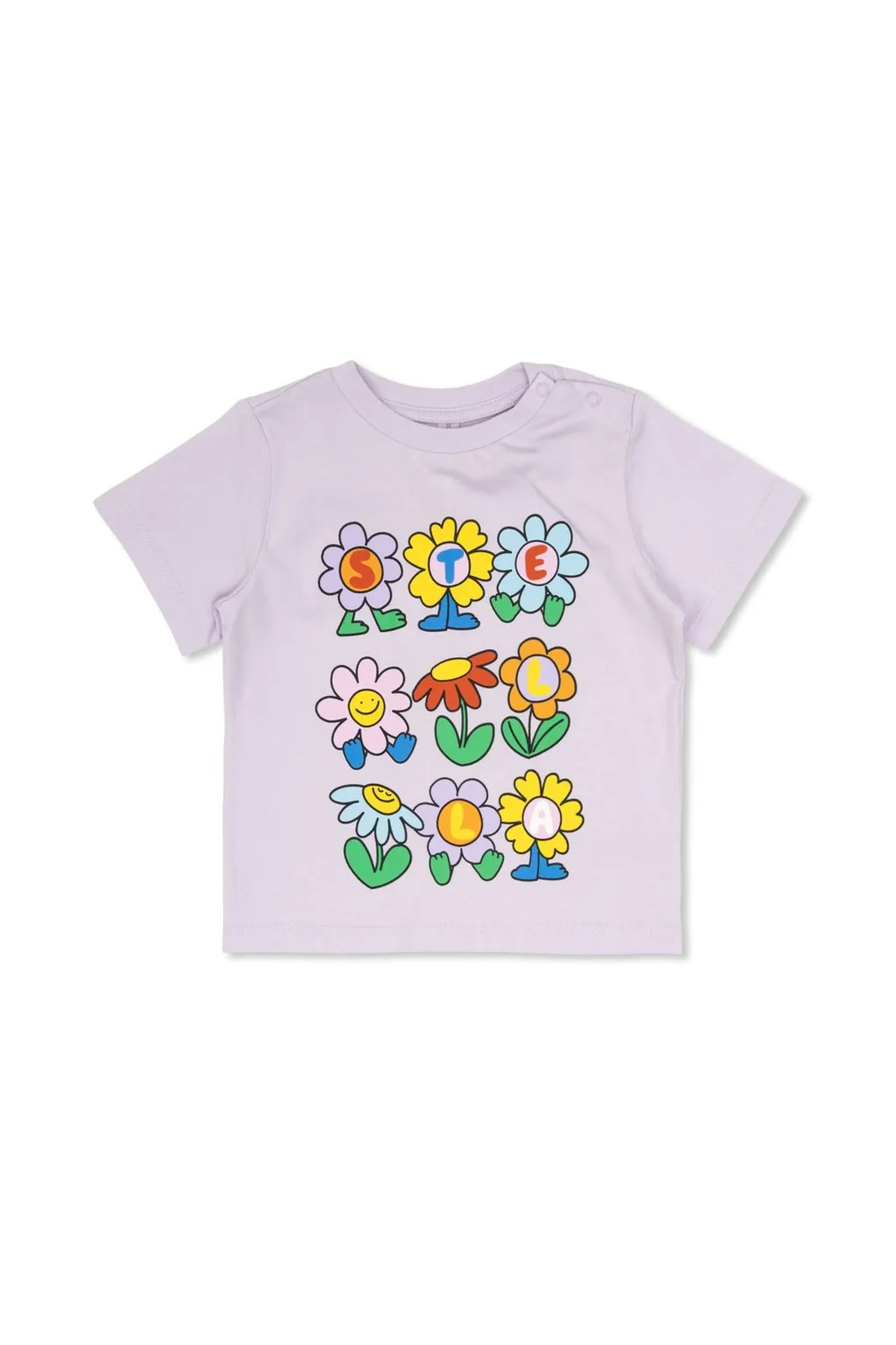 Stella Mccartney Kids Floral Printed Crewneck T-Shirt