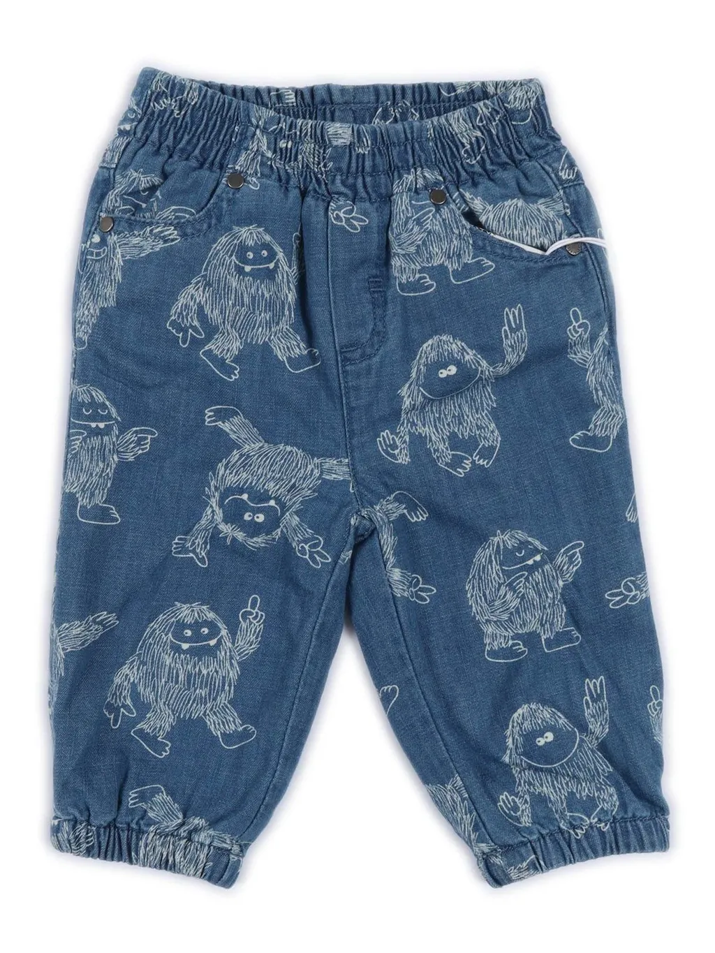 Stella Mccartney Kids Logo Patch Yeti-Printed Jeans
