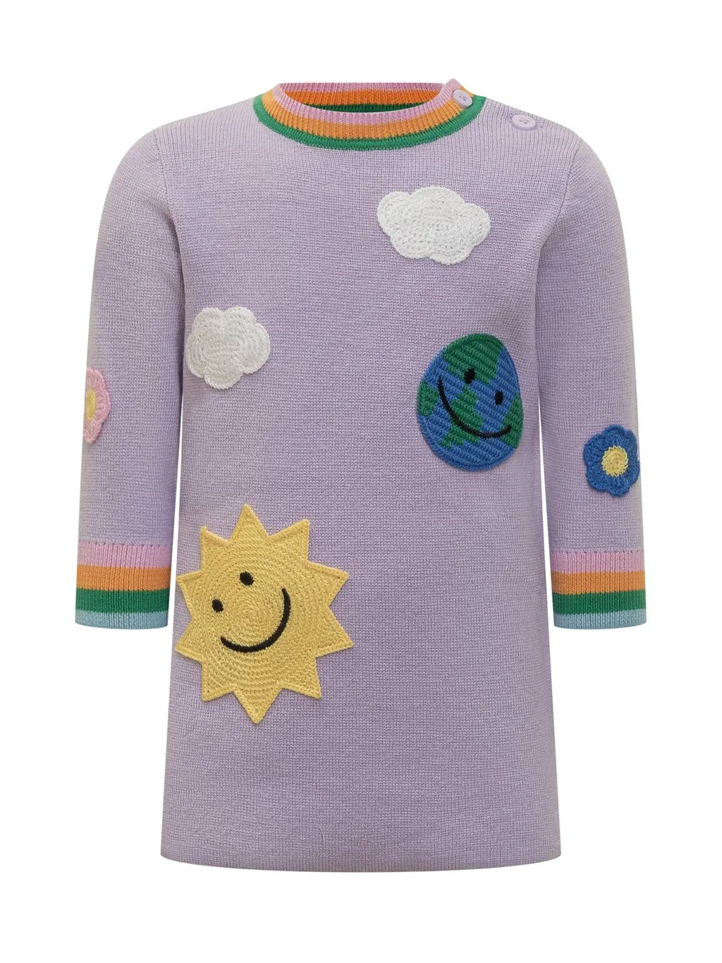 Stella Mccartney Kids Sun & Earth Ribbed Dress