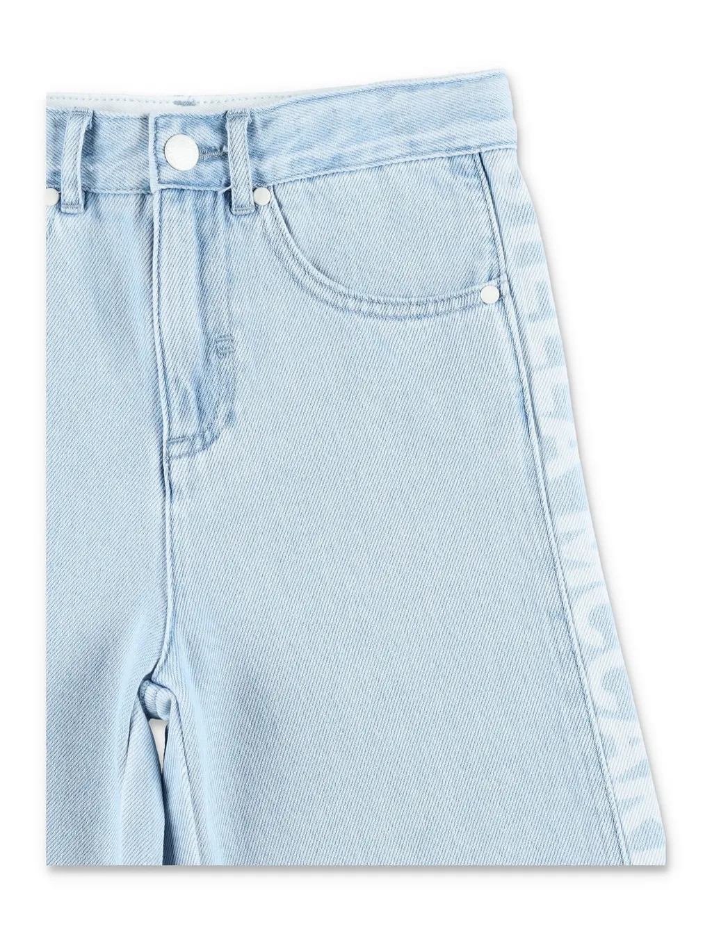 Stella Mccartney Kids Logo Detailed Denim Shorts