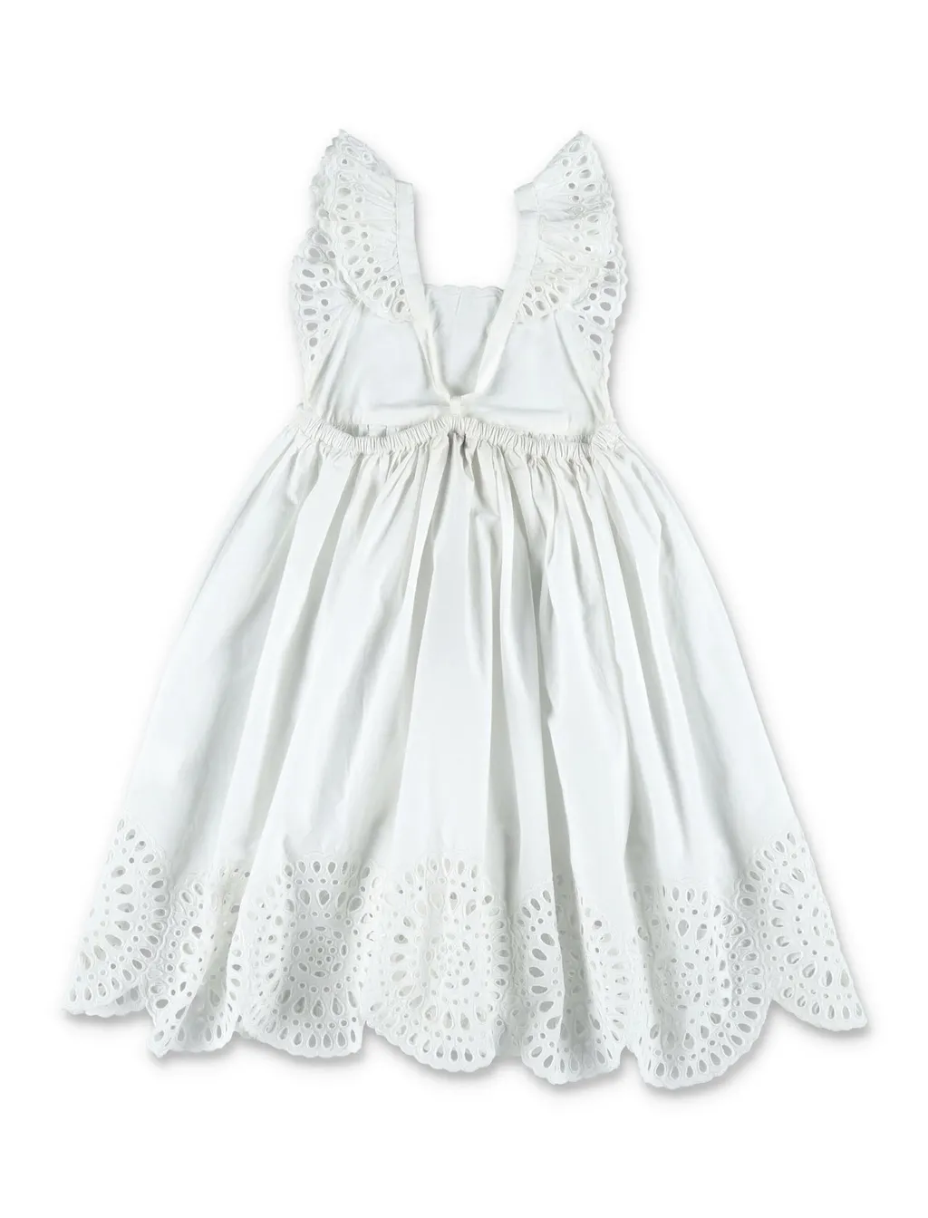 Stella Mccartney Kids Broderie-Anglaise Pleat Detailed Dress