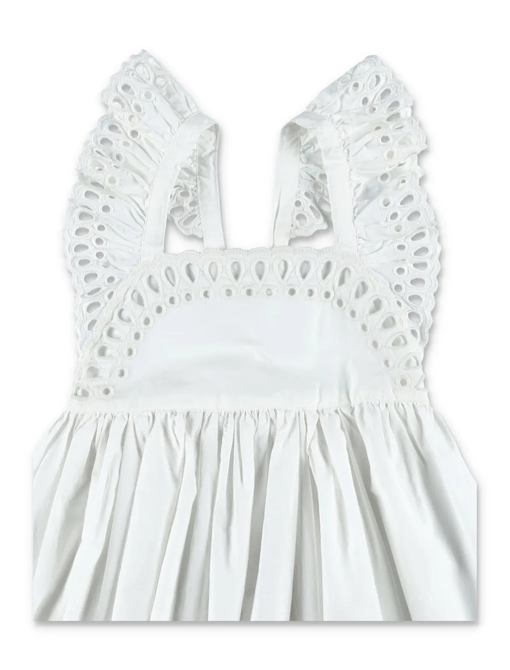 Stella Mccartney Kids Broderie-Anglaise Pleat Detailed Dress