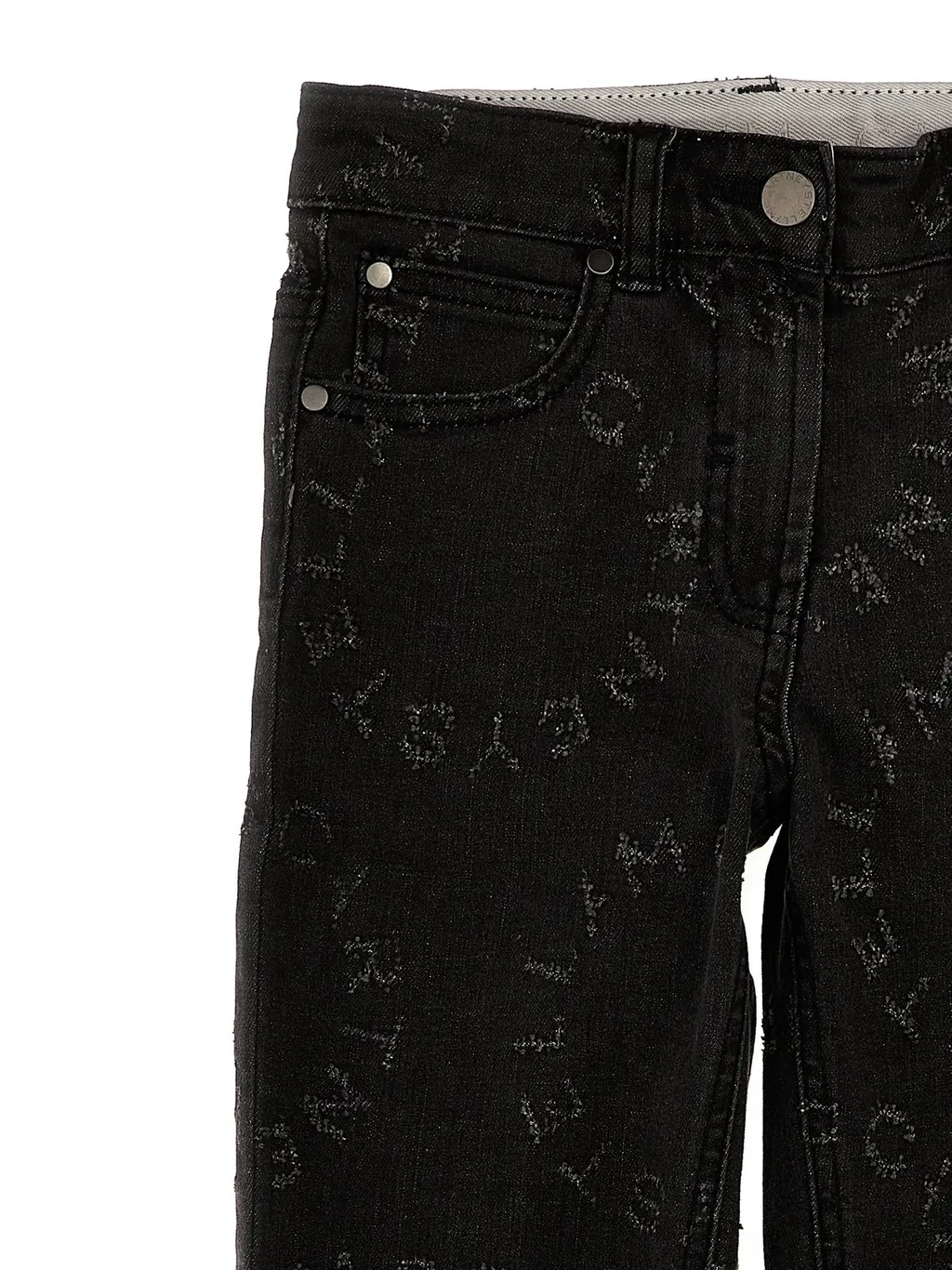 Stella Mccartney Kids Logo-Embroidered Straight Leg Jeans