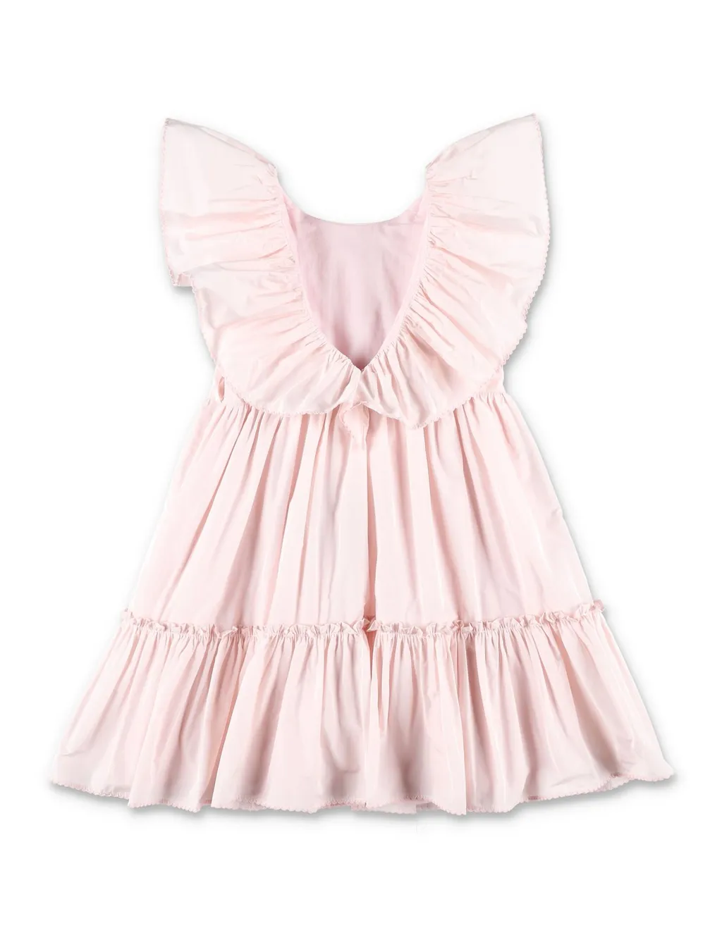 Stella Mccartney Kids Bow-Detailed Ruffled Dress