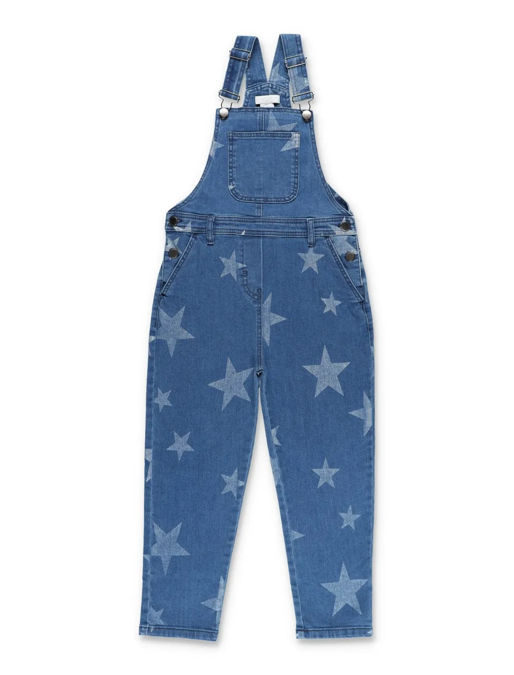 Stella Mccartney Kids Star-Printed Straight-Leg Denim Dungarees