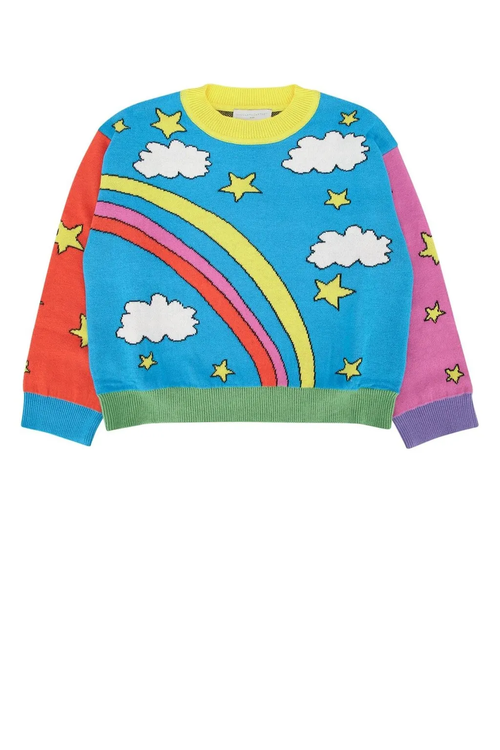Stella Mccartney Kids Rainbow-Printed Crew Neck Jumper