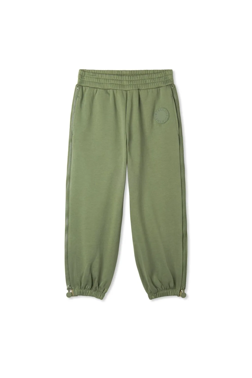 Stella Mccartney Kids Logo Patch Zip Detailed Sweatpants