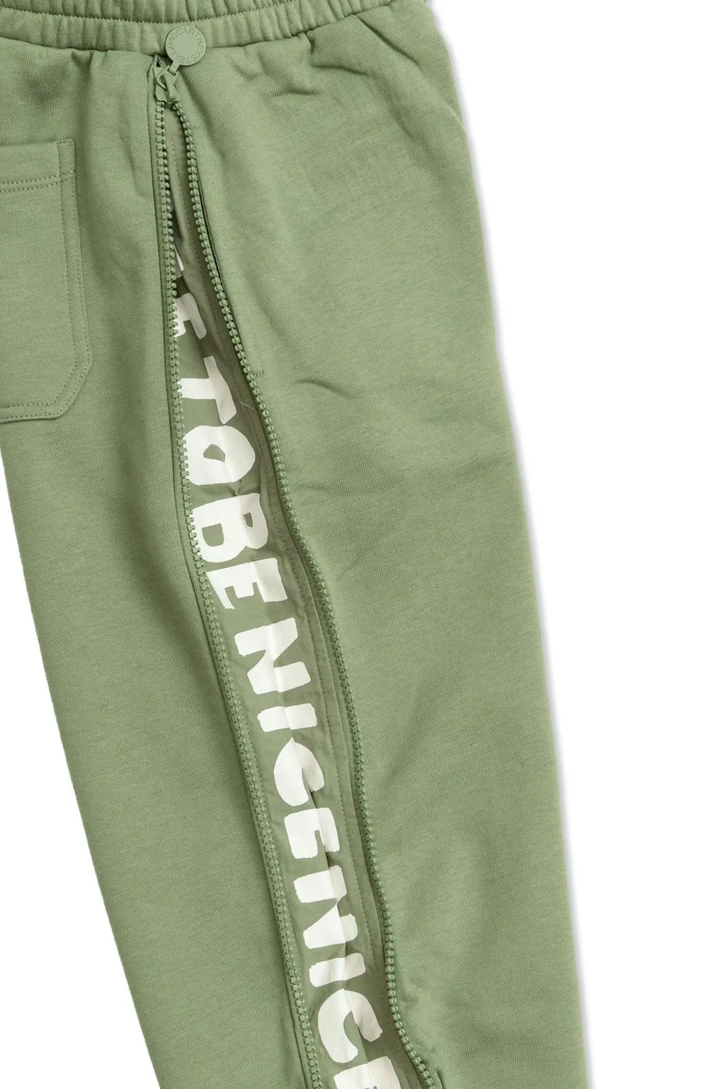 Stella Mccartney Kids Logo Patch Zip Detailed Sweatpants