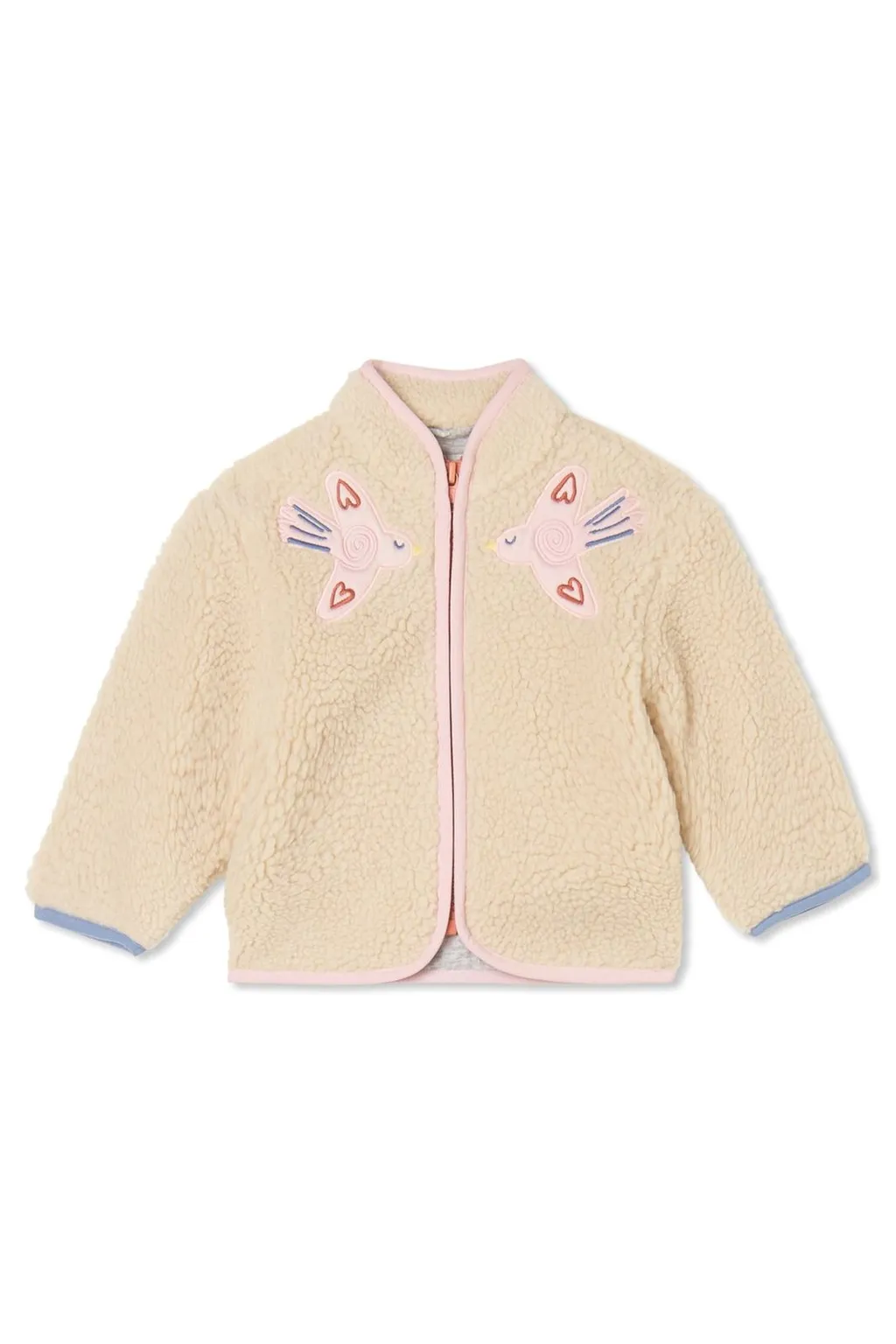 Stella Mccartney Kids Bird Embroidered Zip-Up Jacket