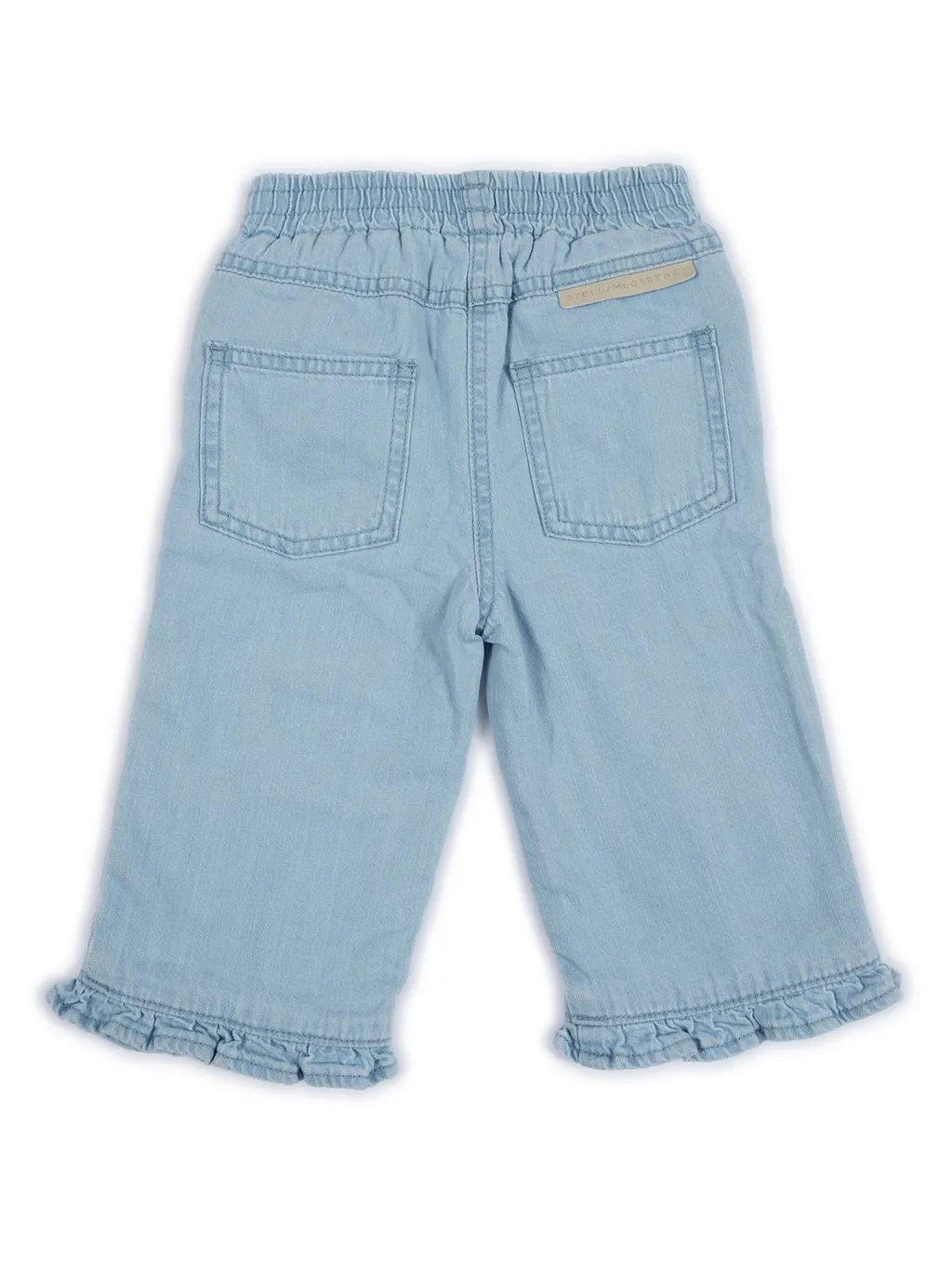 Stella Mccartney Kids Floral Embellished Ruffled-Hem Jeans