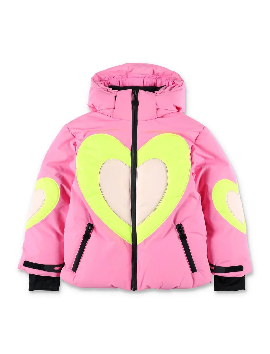 Stella Mccartney Kids Heart Printed Hooded Down Jacket