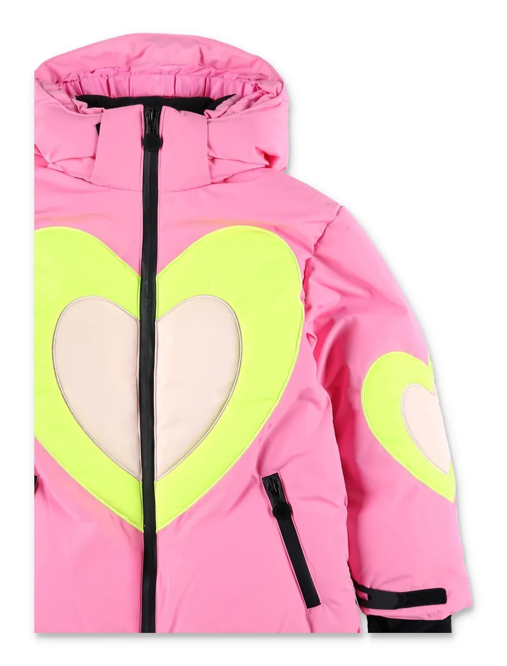 Stella Mccartney Kids Heart Printed Hooded Down Jacket