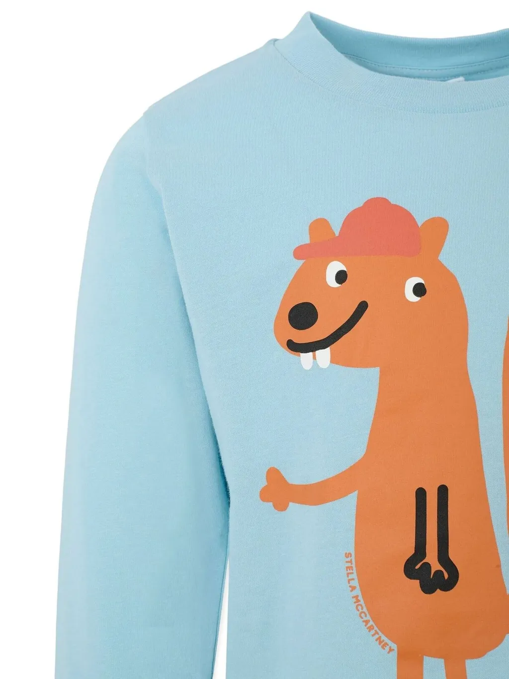 Stella Mccartney Kids Squirrel Printed Long-Sleeved Top