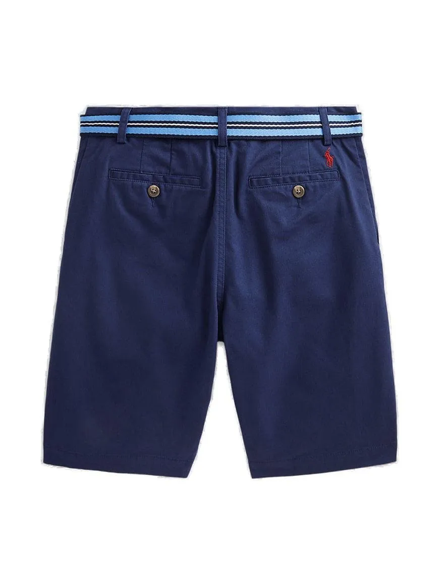 Ralph Lauren Kids Logo Embroidered Above-Knee Shorts