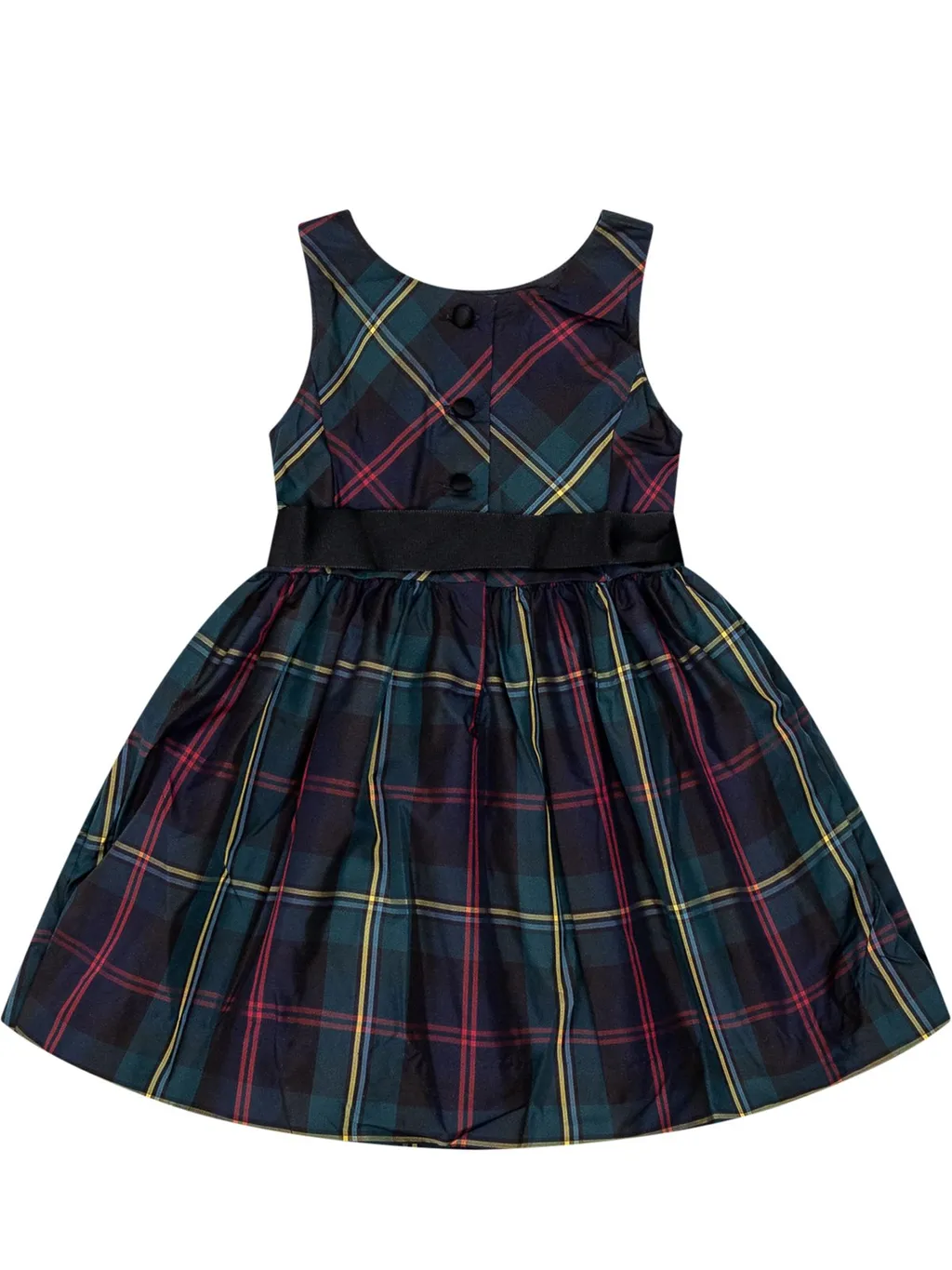 Ralph Lauren Kids Checked Bow-Detailed Midi Dress