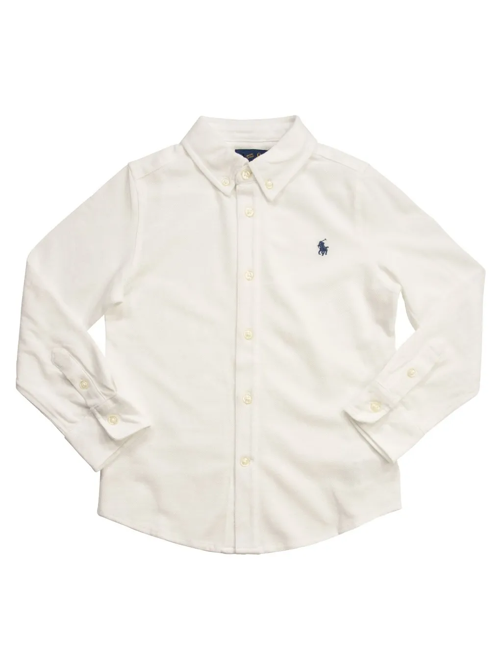 Ralph Lauren Kids Polo Pony Embroidered Curved Hem Shirt