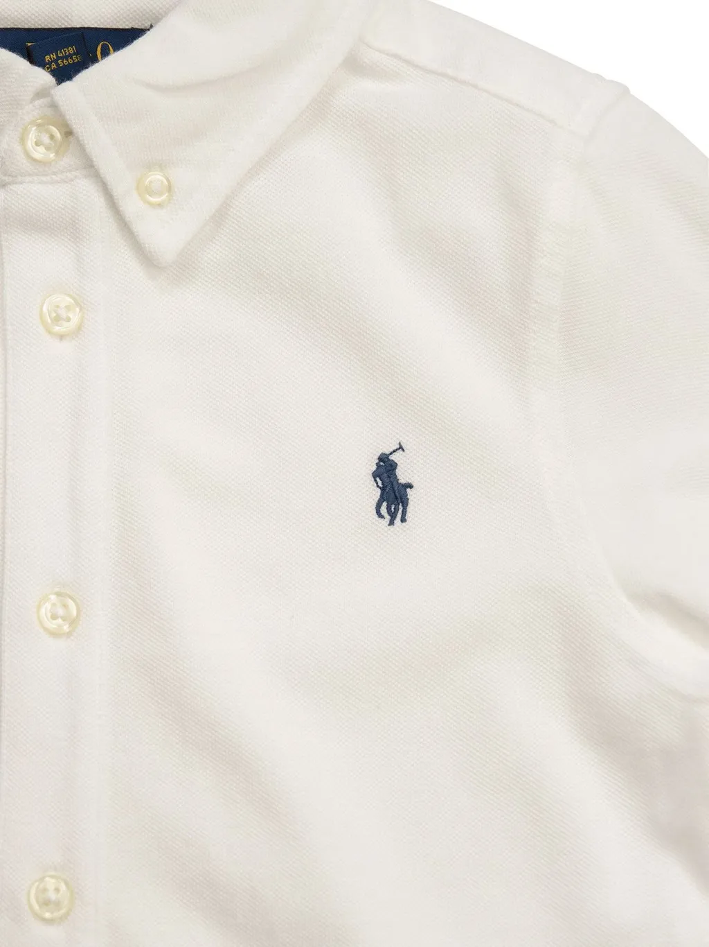 Ralph Lauren Kids Polo Pony Embroidered Curved Hem Shirt
