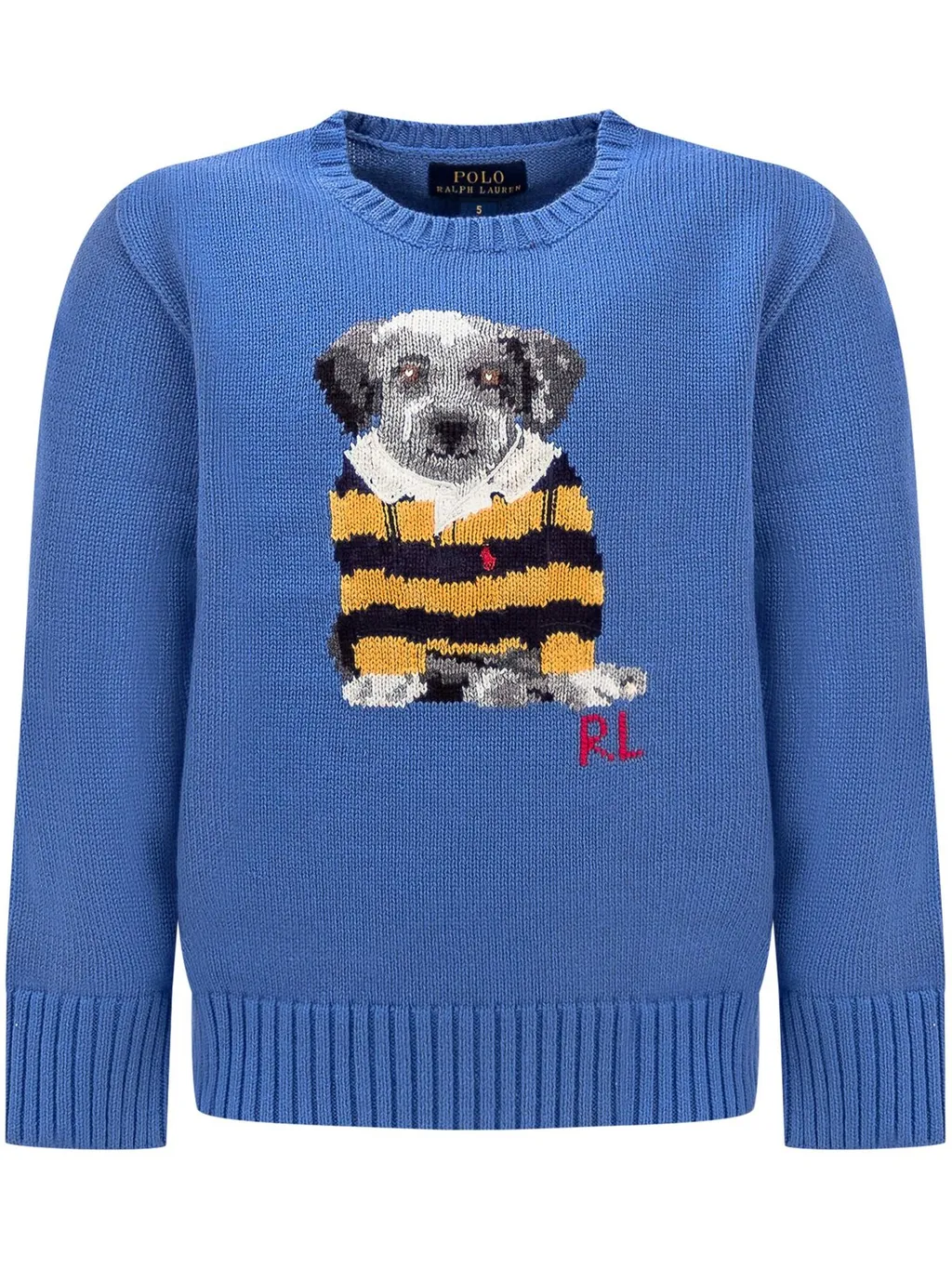 Ralph Lauren Kids Dog Intarsia-Knit Crewneck Jumper