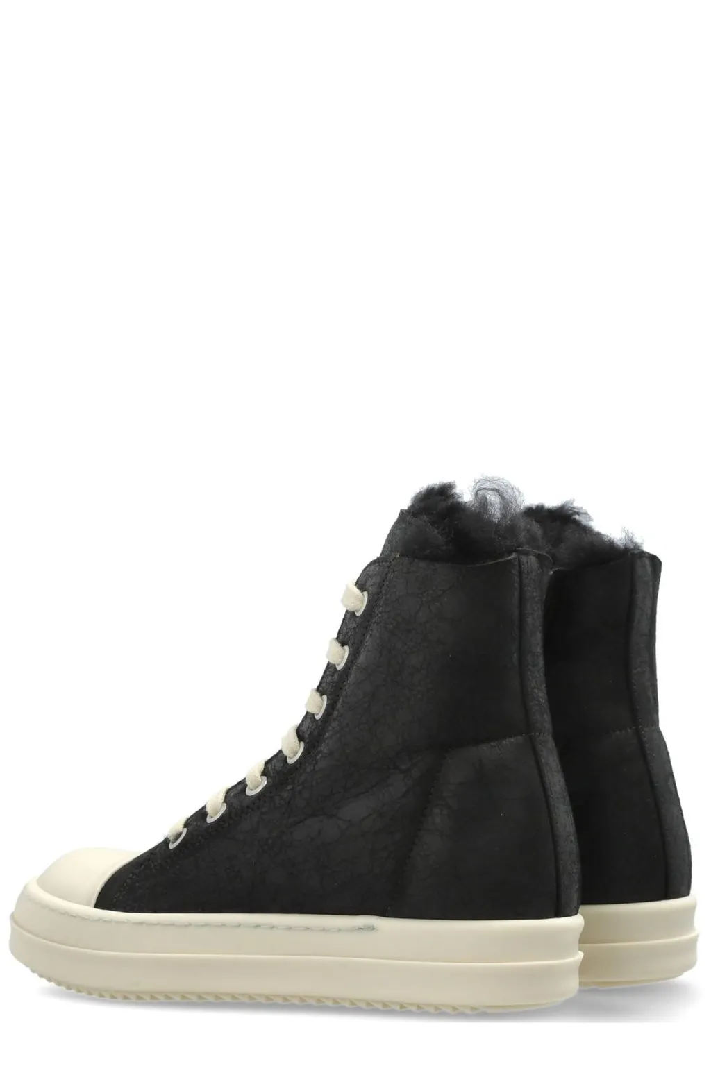 Rick Owens Kids Above-Ankle Shearling Sneakers