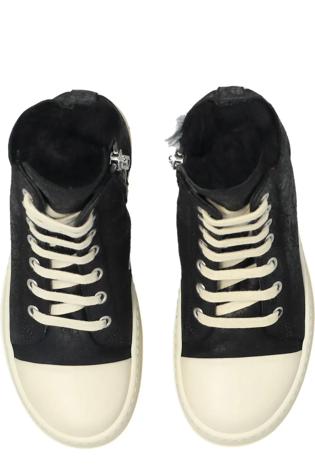 Rick Owens Kids Above-Ankle Shearling Sneakers