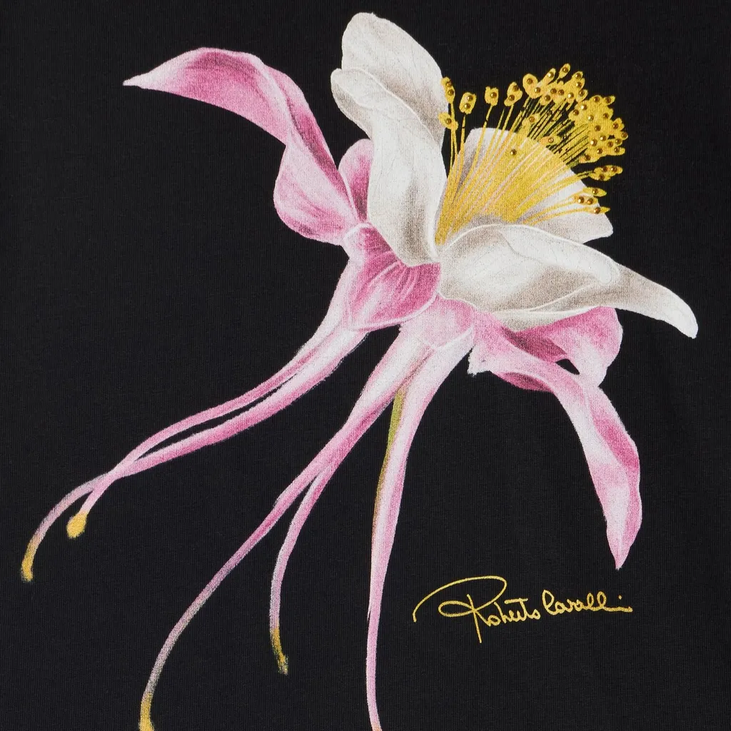 Roberto Cavalli Kids Floral Print T-Shirt