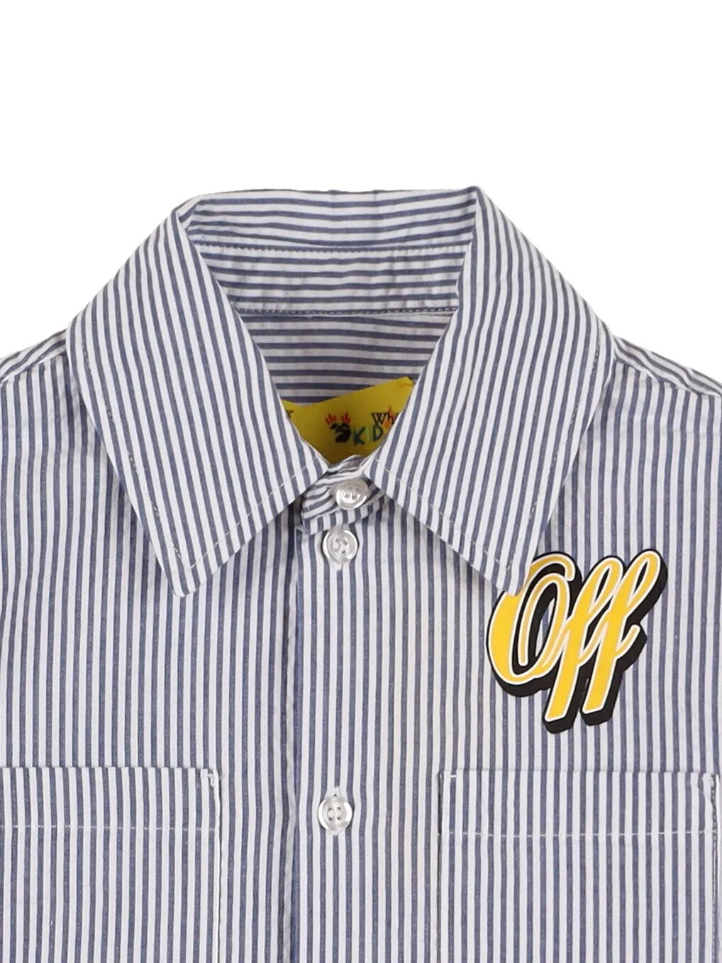 Off-White Kids Logo-Printed Striped Shirt