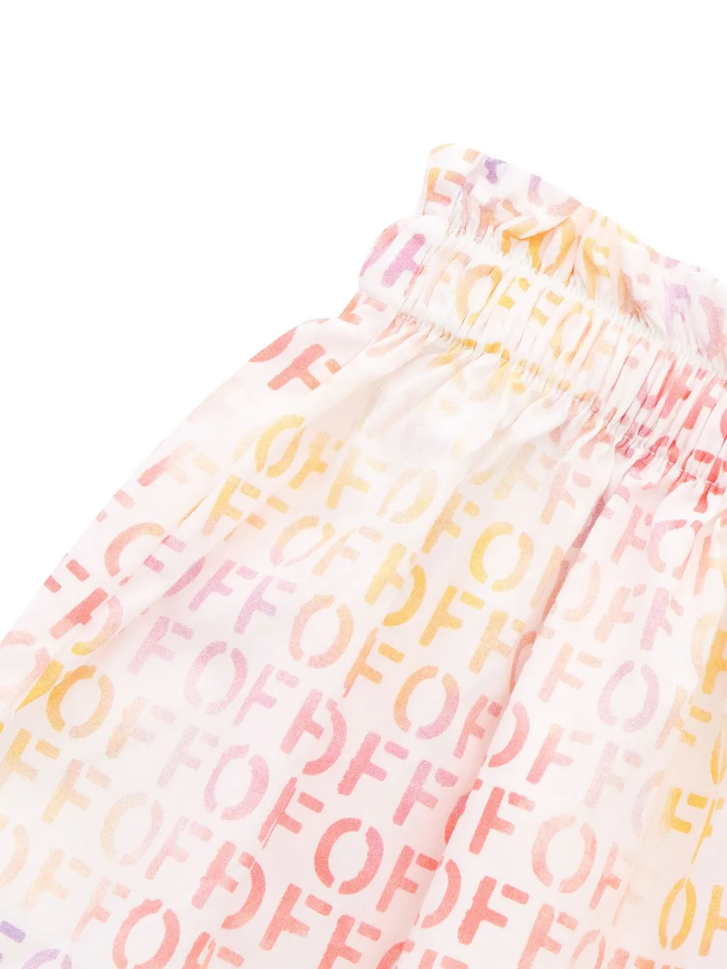 Off-White Kids All-Over Logo Printed Flared Skirt
