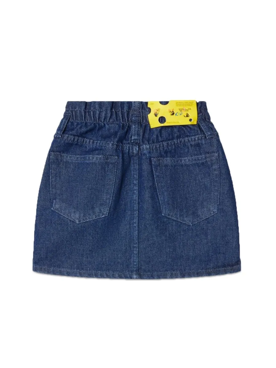 Off-White Kids Logo Denim Skirt