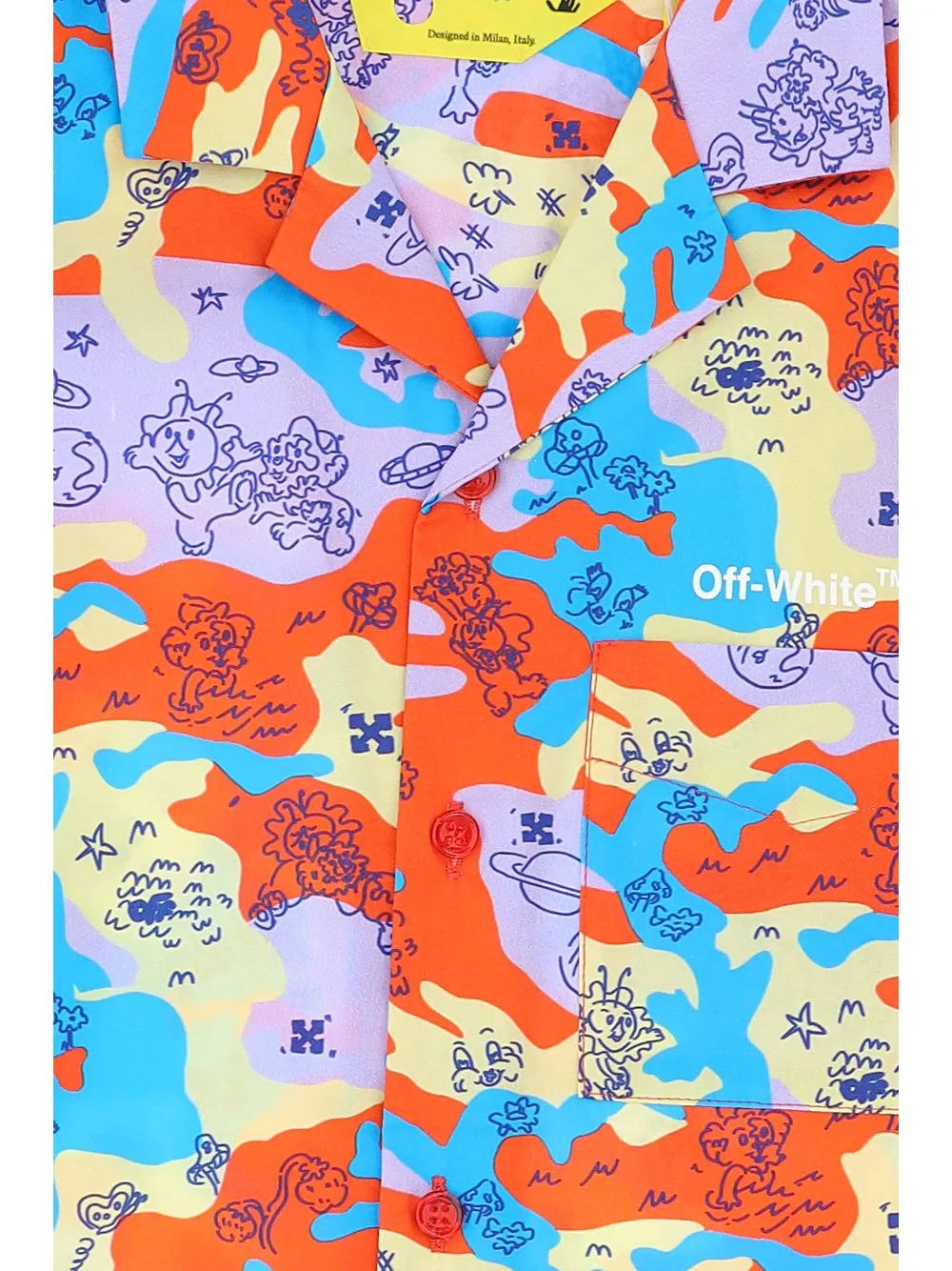 Off-White Kids Camouflage Printed Buttoned Shirt