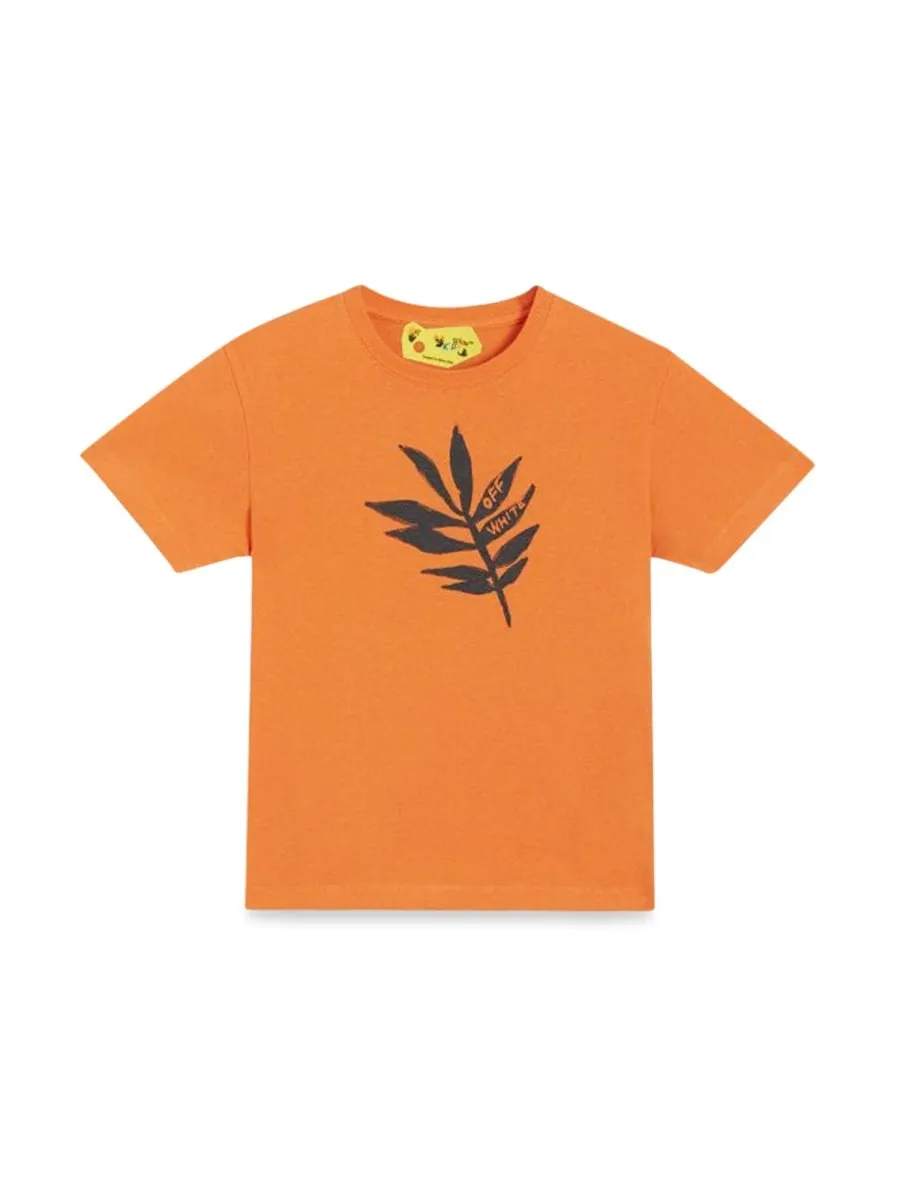 Off-White Kids Logo Printed Crewneck T-Shirt