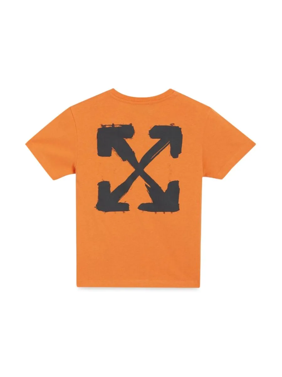 Off-White Kids Logo Printed Crewneck T-Shirt