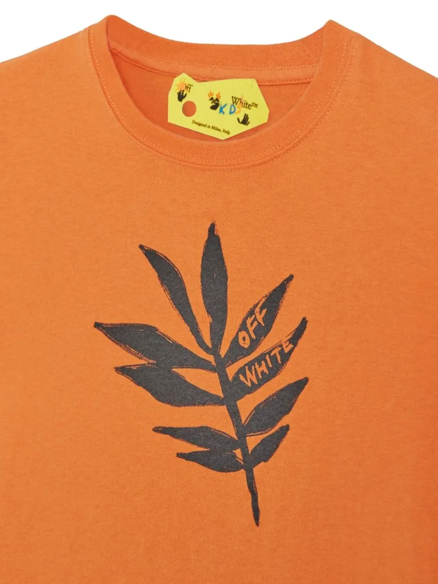 Off-White Kids Logo Printed Crewneck T-Shirt